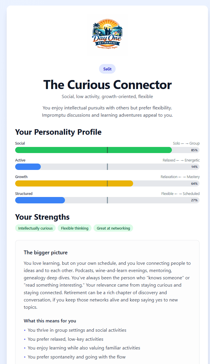 Day One Retirement screenshot 2